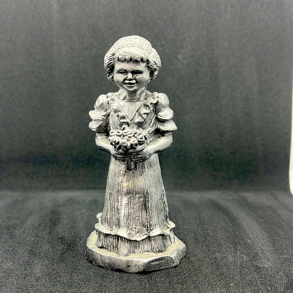 PEWTER FLOWER GIRL 4” TALL